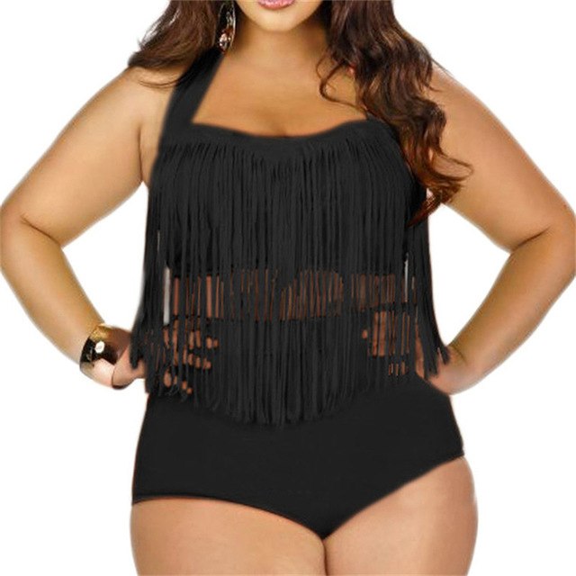 Women's Swimming Suit Fringe Bikini Sexy Bathing Suit Biquini Long Tassel Swimwear Plus Size Bikini sets Large Size