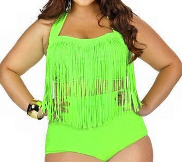 Women's Swimming Suit Fringe Bikini Sexy Bathing Suit Biquini Long Tassel Swimwear Plus Size Bikini sets Large Size