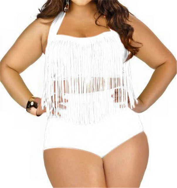 Women's Swimming Suit Fringe Bikini Sexy Bathing Suit Biquini Long Tassel Swimwear Plus Size Bikini sets Large Size
